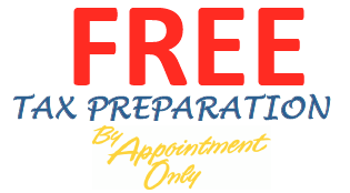 Free tax preparation by appointment